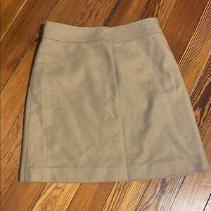 J. Crew Tan A-Line Mini Skirt for Work